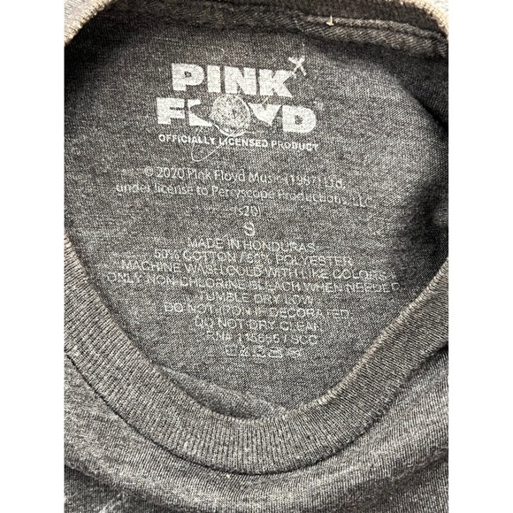 Pink Floyd T Shirt Small Grey Dark Side of the Moon Graphic Band Tee Sun Faded - Picture 6 of 10